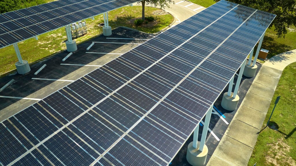 ombrières photovoltaïques parking